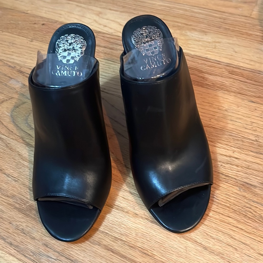 Leather Vince Camuto high heel mules